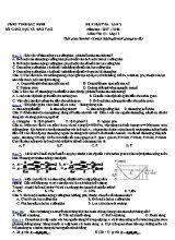 Đề kiểm tra lần 2 môn Vật lý 12 - Năm học 2017-2018 - Sở GD & ĐT Bắc Ninh